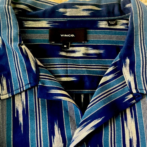 Vince Other - Blue and White Patterned Vince polo